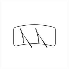 Wiper Icon, Windscreen, Windshield Cleaning Wiper