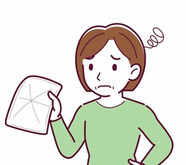 Middle-aged woman in green clothes