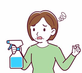 Middle-aged woman in green clothes