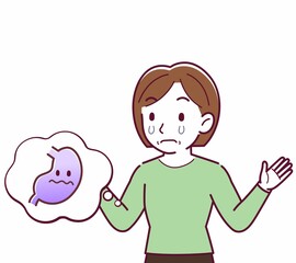 Middle-aged woman in green clothes