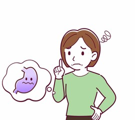 Middle-aged woman in green clothes