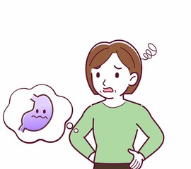 Middle-aged woman in green clothes