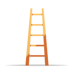Wooden ladder vector isolated illustration