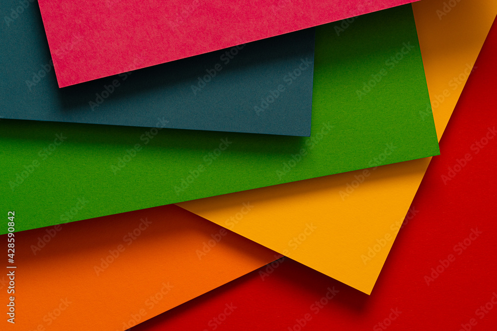 Sticker multicolored set of paper. abstract geometry composition background.