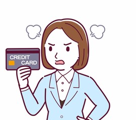 Young woman in a light blue suit