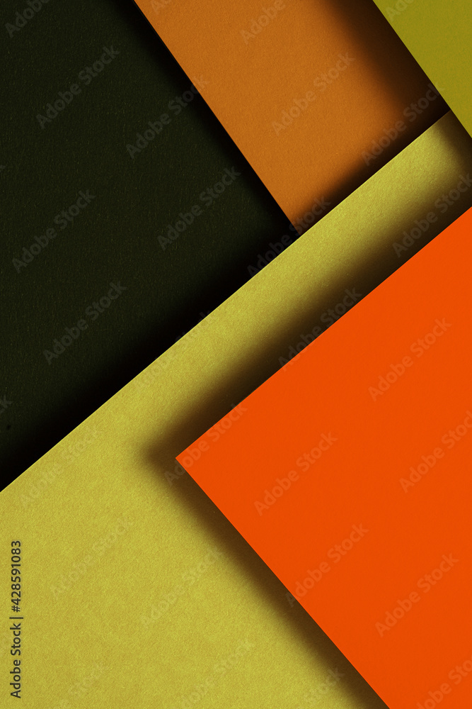 Wall mural multicolored set of paper. abstract geometry composition background..