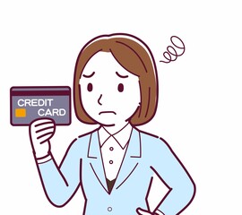 Young woman in a light blue suit