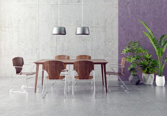 Illustration 3D rendering large luxury modern bright interiors Living room mockup computer digitally generated image