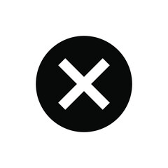 x icon on white background
