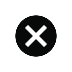 x icon on white background