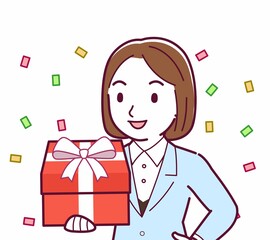 スーツを着た女性