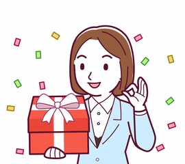 スーツを着た女性