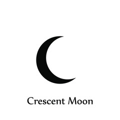 crescent icon on white background