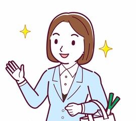 スーツを着た女性