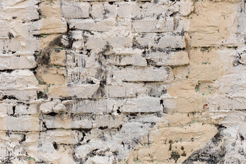 stone brick wall texture old aged damaged and dirty Background