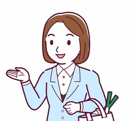 スーツを着た女性