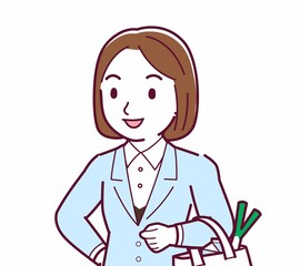 スーツを着た女性