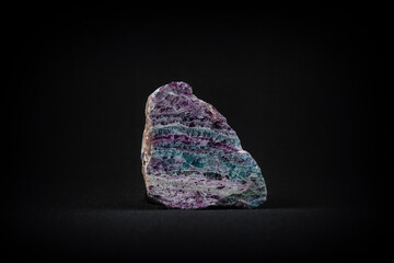 amethyst stone on black background