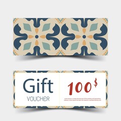 Gift vouchers set. Colorful design, on white background. Vector illustration EPS10.