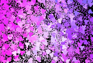 Dark Purple, Pink vector template with chaotic shapes.