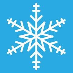 Fototapeta premium シンプルでかわいい雪の結晶（snow flake）のイラスト