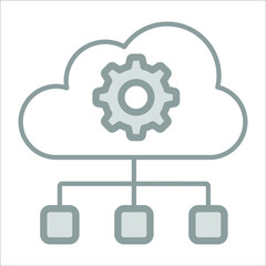 cloud network icon modern illustration