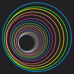 近未来的な螺旋状ネオン3Dワープトンネル 
3D neon warp tunnel illustration