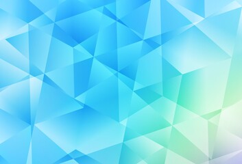 Light Blue, Green vector abstract polygonal template.