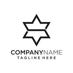 Creative logo design idea with AS initials. Premium letter A S vector template