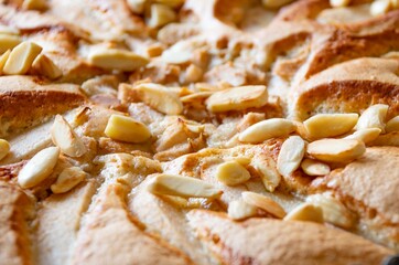 Home backing  rustic  bread  and  pear  tart  cake 