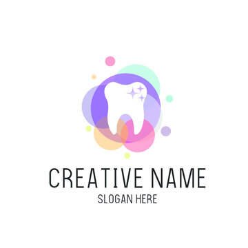 Vector Colorfull Tooth Logo