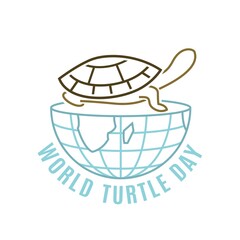 World turtle day in May. International event logo