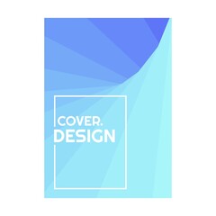colorful blue water halftone gradient simple portrait cover design vector illustration
