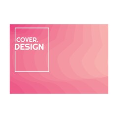 colorful soft pink halftone gradient simple landscape cover design vector illustration