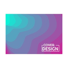 colorful purple violet blue halftone gradient simple landscape cover design vector illustration
