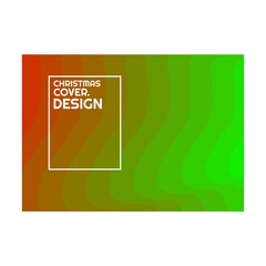 colorful green red halftone gradient simple landscape cover design vector illustration