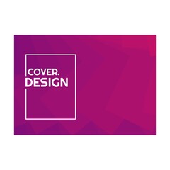colorful violet pink red halftone gradient simple landscape cover design vector illustration