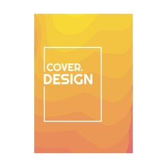 colorful yellow halftone gradient simple portrait cover design vector illustration