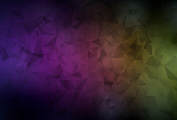 Fototapeta premium Dark Pink, Yellow vector polygonal background.