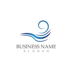 Obraz premium water wave icon vector illustration design