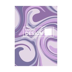 soft purple retro color psychedelic fluid art portrait cover design vector illustration