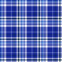 Plaid seamless pattern. Vector background of textile ornament. Flat fabric design.