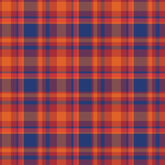 Plaid seamless pattern. Vector background of textile ornament. Flat fabric design.