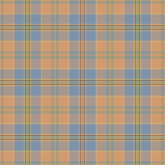 Plaid seamless pattern. Vector background of textile ornament. Flat fabric design.