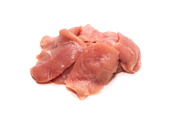 Turkey fillet isolated on a white background.