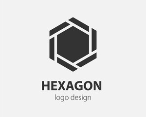 Trend logo vector hexagon tech design. Technology logotype for smart system, network application, crypto icon.
