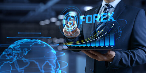 Forex currencies exchange stock market trading investment concept on screen
