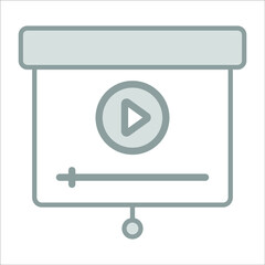 video presentation icon modern illustration