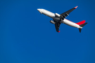 a plane taking off from the airport