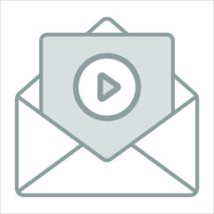 video mail icon modern illustration